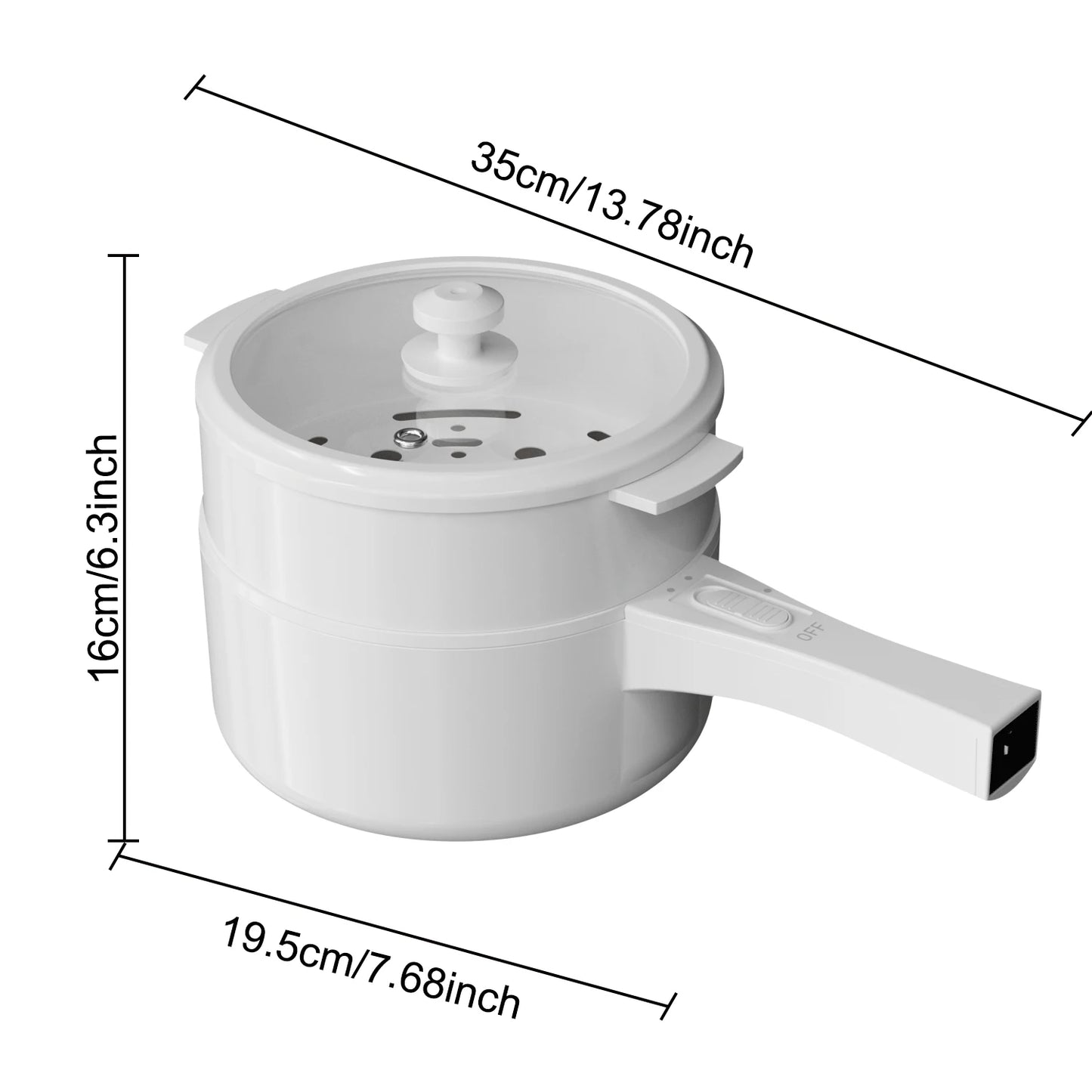 Electric Hot Pan with Steamer.