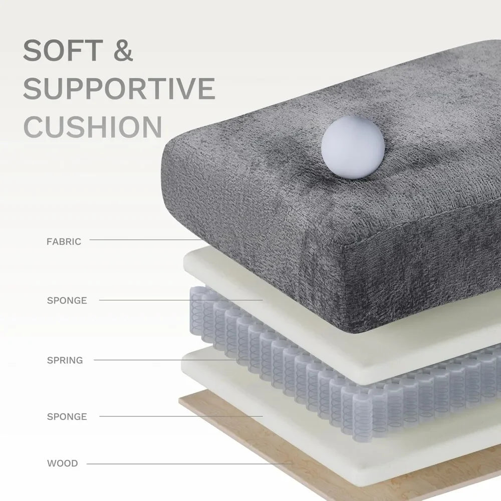 U Shaped Sectional Couches, Ottoman