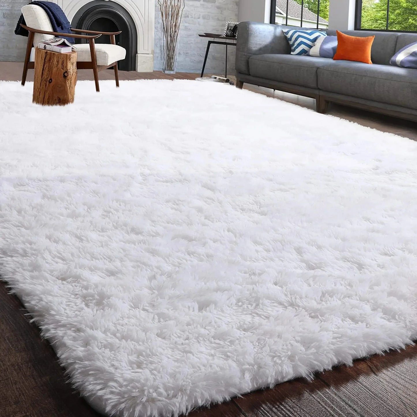 Fluffy Rugs Non Slip Hardwood Floors Room Decor