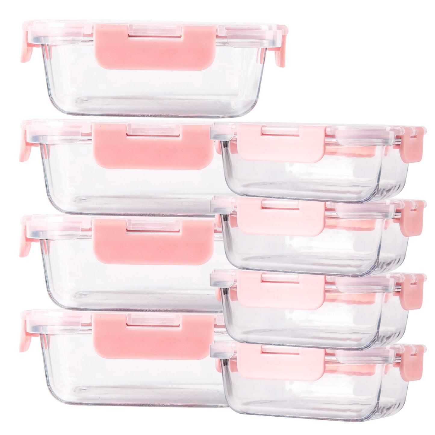 8-Piece Glass Food Storage Containers Set,