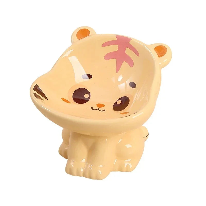 Pets water and food bowl, high neck protection.