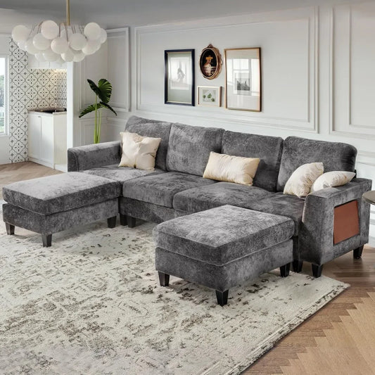 U Shaped Sectional Couches, Ottoman
