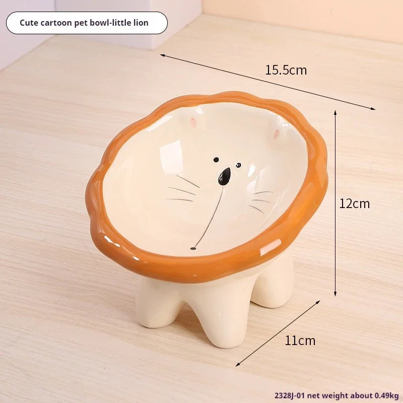 Pets water and food bowl, high neck protection.