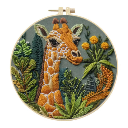 Beginner Embroidery Kit Punch Needle Kit with Hoop Cloth, Color Thread.