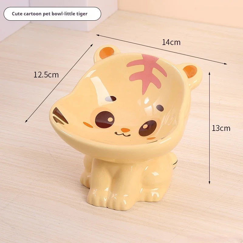 Pets water and food bowl, high neck protection.