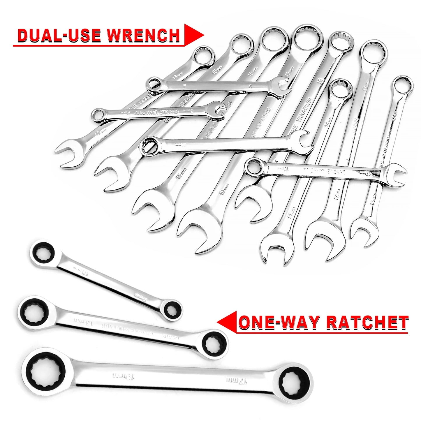 1/2 1/4 3/8 Inch Socket Ratchet Wrench Set,