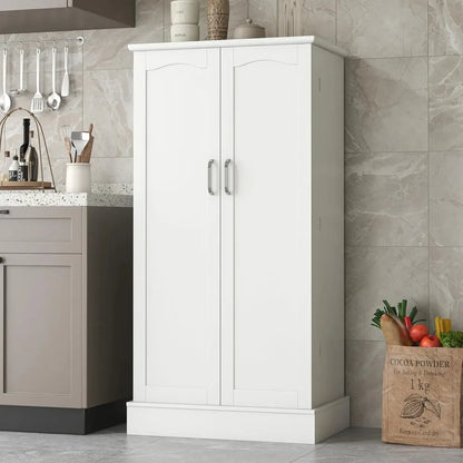 47” Kitchen Pantry Storage Cabinet with Doors Shelves.