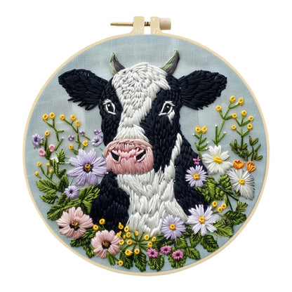 Beginner Embroidery Kit Punch Needle Kit with Hoop Cloth, Color Thread.