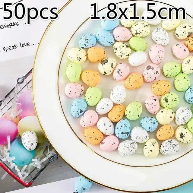 Small Happy Easter Bird Eggs Decoration