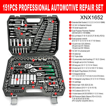 1/2 1/4 3/8 Inch Socket Ratchet Wrench Set,