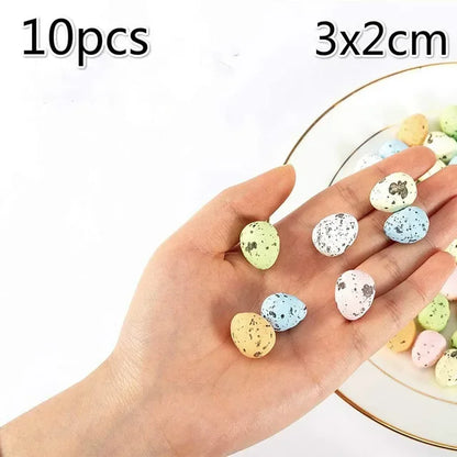 Small Happy Easter Bird Eggs Decoration