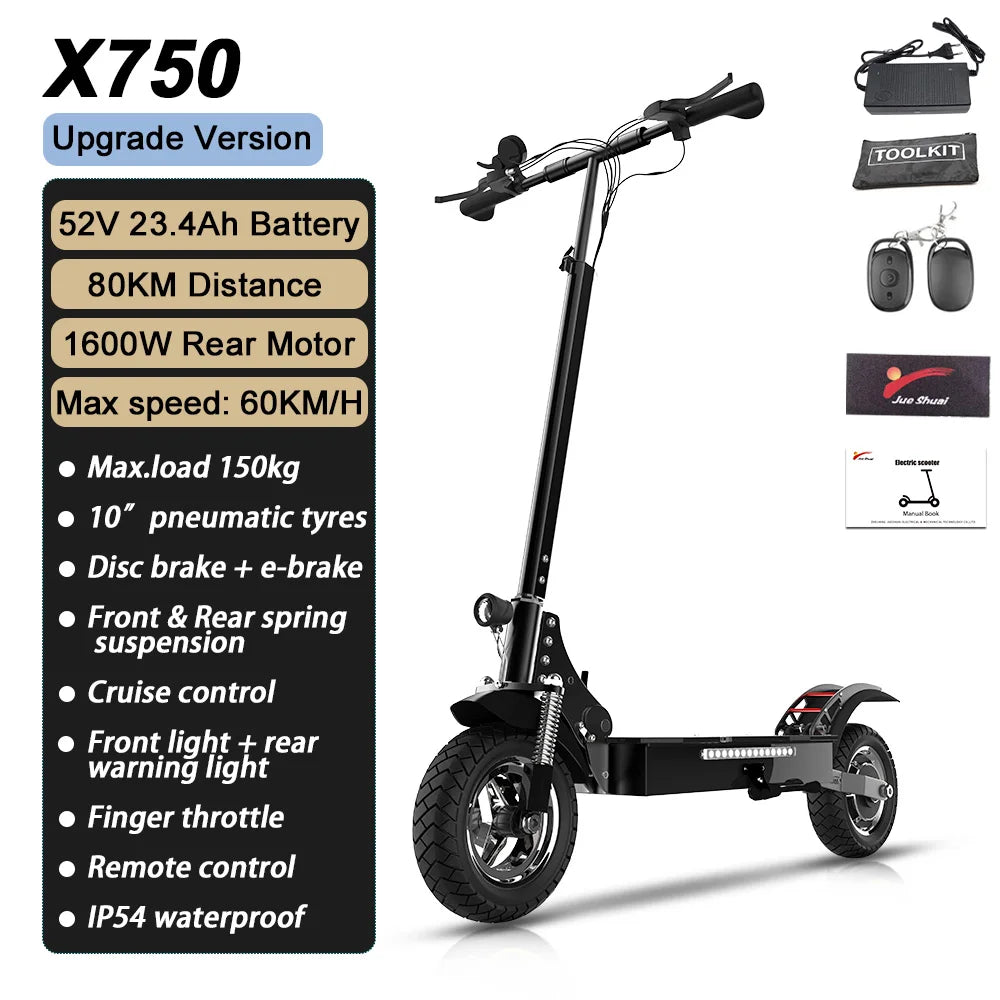 1600W/3200W Adults Electric Scooter, Folding and Portable
