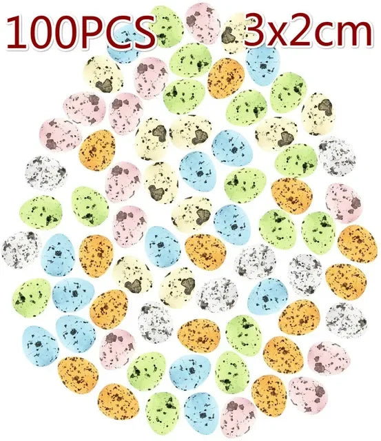 Small Happy Easter Bird Eggs Decoration