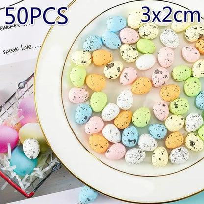 Small Happy Easter Bird Eggs Decoration