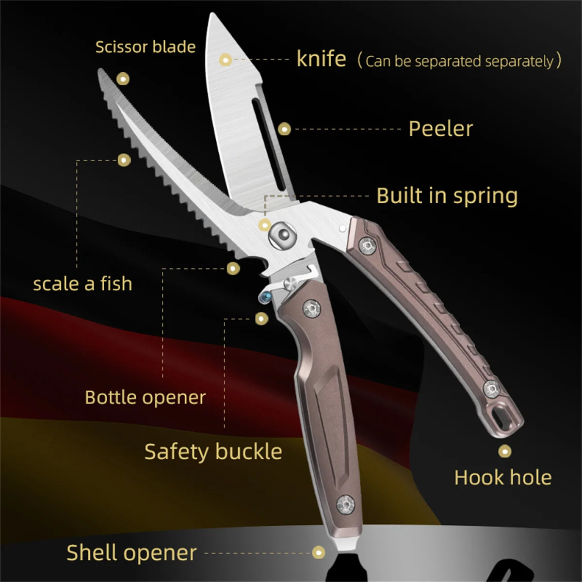 Heavy Duty - Chicken and Meat Cutting - Stainless Food Scissors
