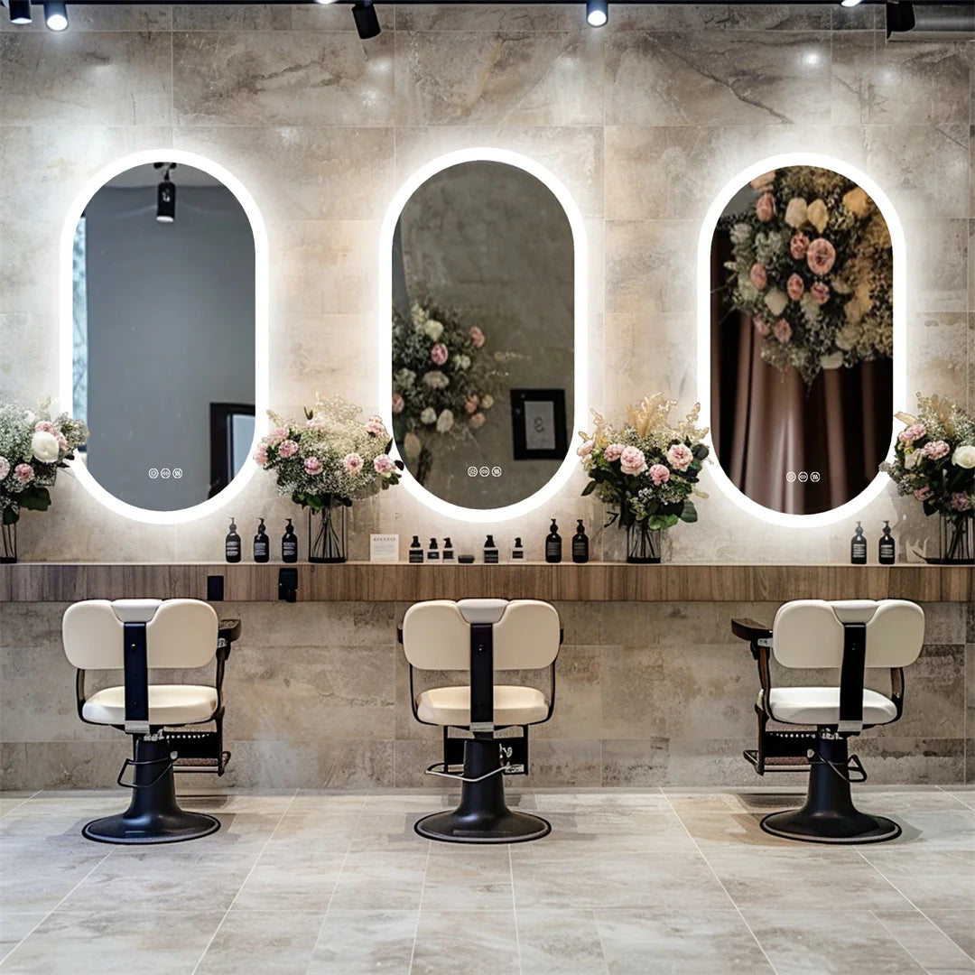 Mirror Backlit, Waterproof Light, Touch Screen, Frameless, Vanity