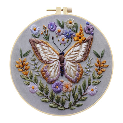 Beginner Embroidery Kit Punch Needle Kit with Hoop Cloth, Color Thread.