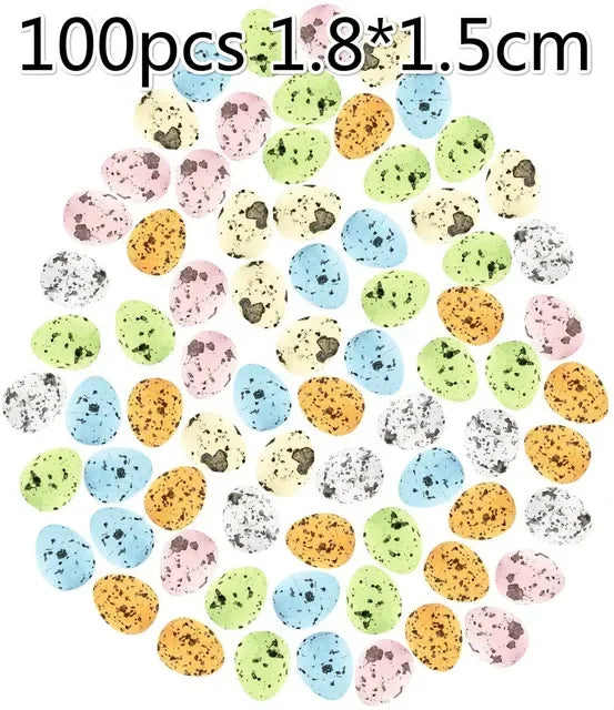 Small Happy Easter Bird Eggs Decoration