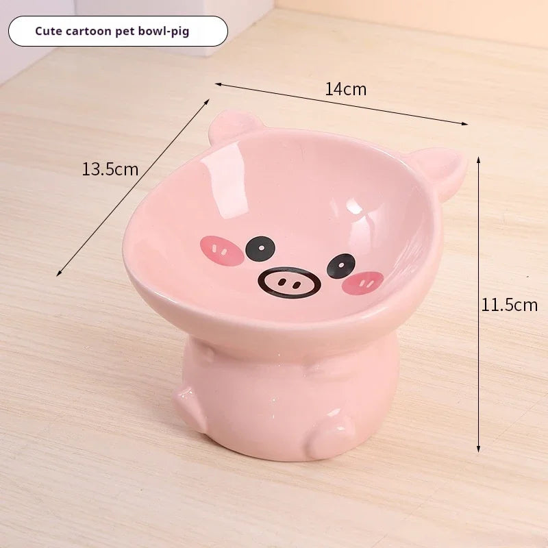 Pets water and food bowl, high neck protection.