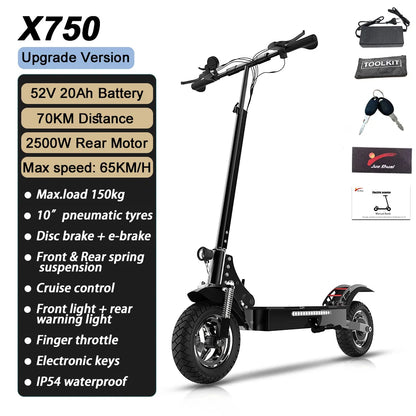 1600W/3200W Adults Electric Scooter, Folding and Portable