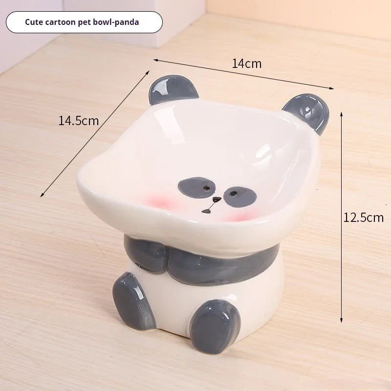 Pets water and food bowl, high neck protection.