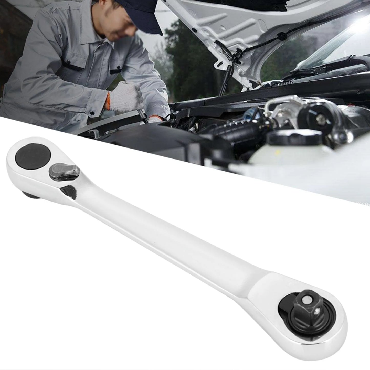 Rotatable Mini Rod, Ratchet, Socket Wrench set