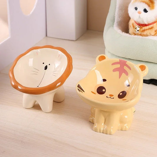 Pets water and food bowl, high neck protection.
